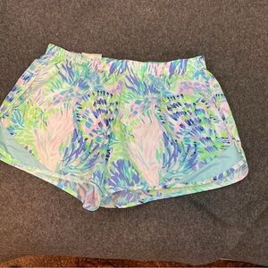 Lilly Pulitzer Blue and Green Athletic Shorts